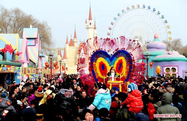 Spring Festival celebration at Beijing temple fair