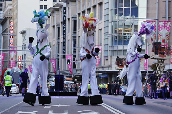 Sydney celebrates with parade of horses