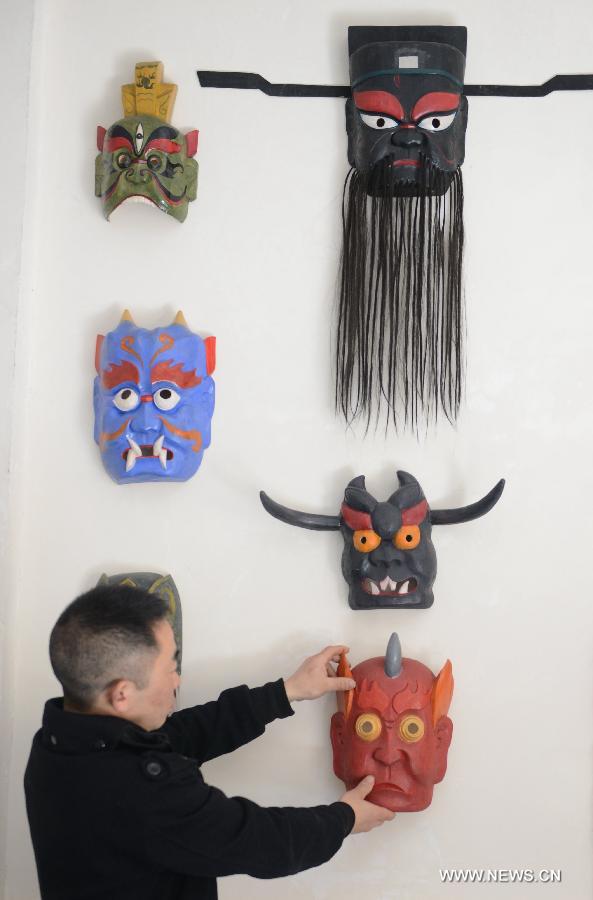 Nuo Opera mask workshop in Hubei