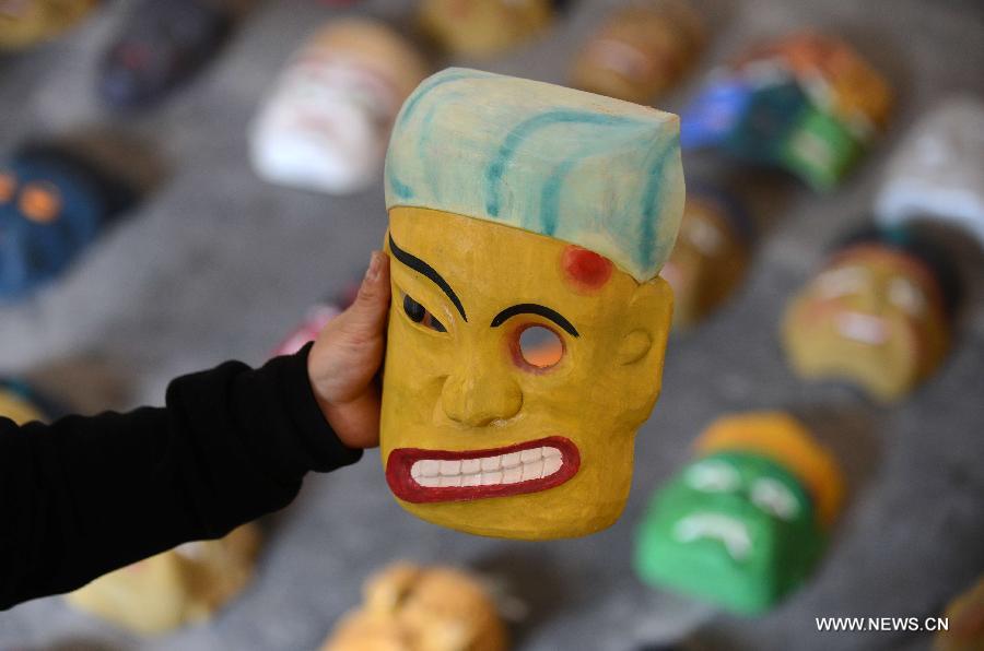 Nuo Opera mask workshop in Hubei