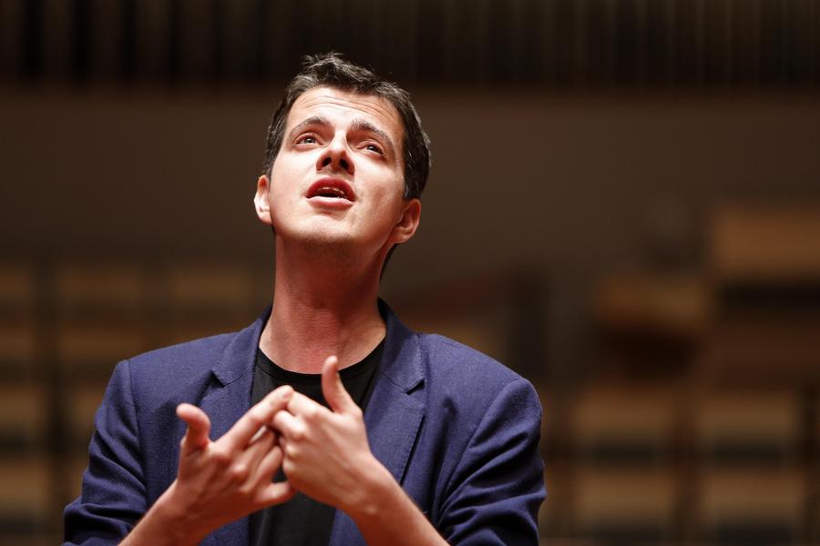 French countertenor singer rehearses at National Grand Theater