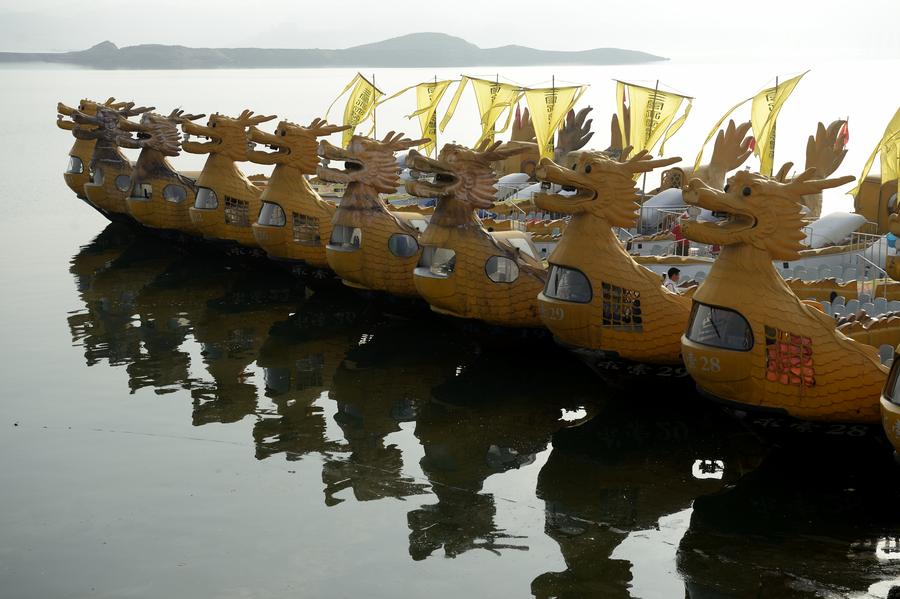 Dragon boat race held in China's Hubei