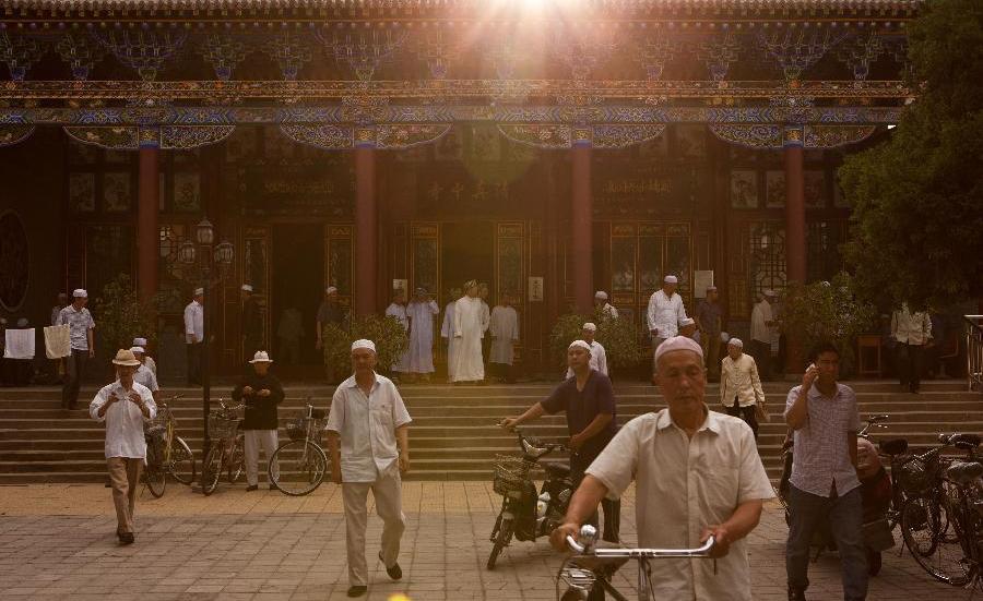 Ancient-style Qingzhenzhongsi Mosque in Yinchuan, China