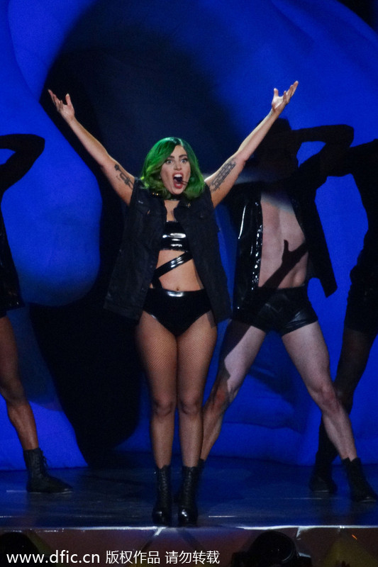 Lady Gaga performs at her 2014 'artRave: The Artpop Ball' concert