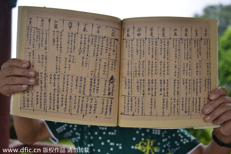 Colorful Shui script album found in Rongjiang of Guizhou