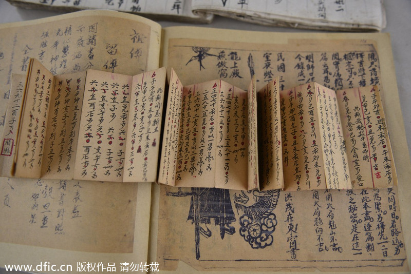 Colorful Shui script album found in Rongjiang of Guizhou