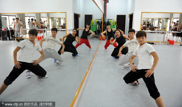 Young members of a rural art troupe