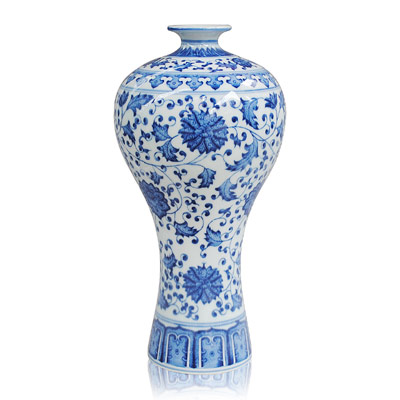 Chinese blue and white porcelain and Gzhel