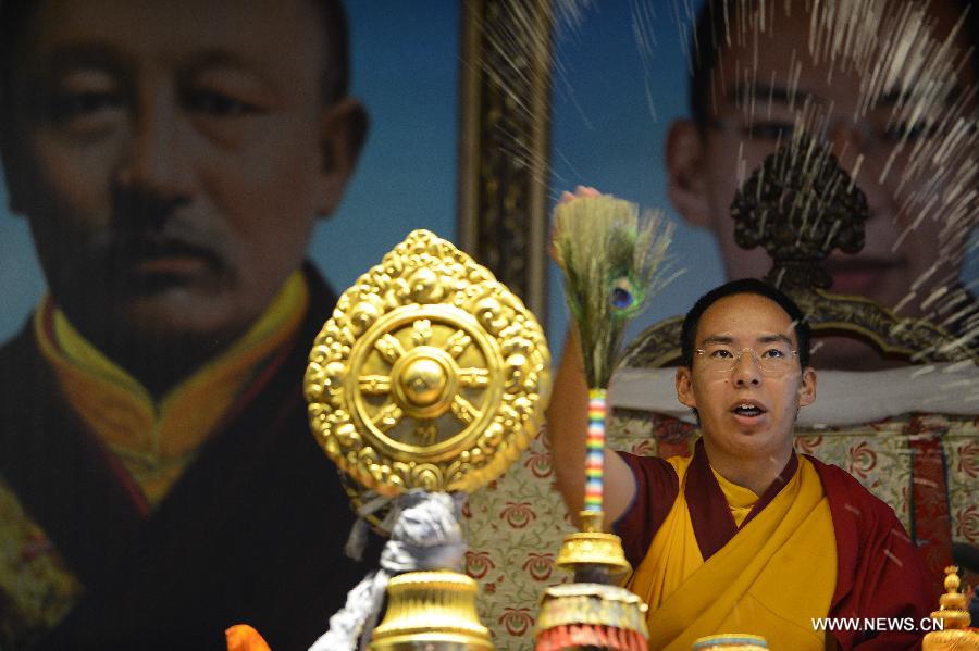 11th Panchen Lama delivers sermon in Xigaze, SW China's Tibet