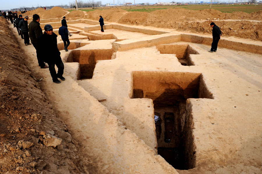 Ancient tombs of Han Dynasty discovered in Henan