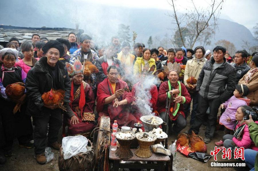 Grand festival in the remote mountain