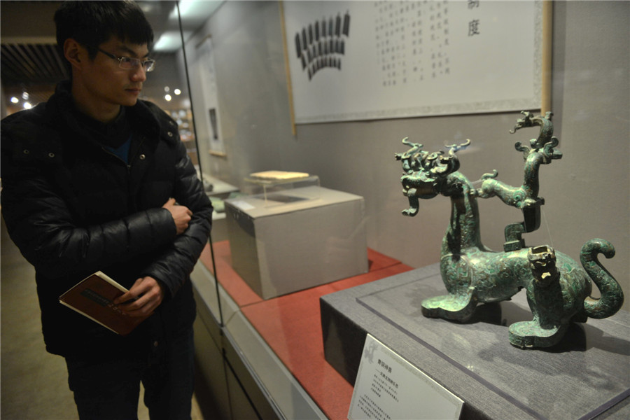 Ancient musical instruments on display in Hangzhou