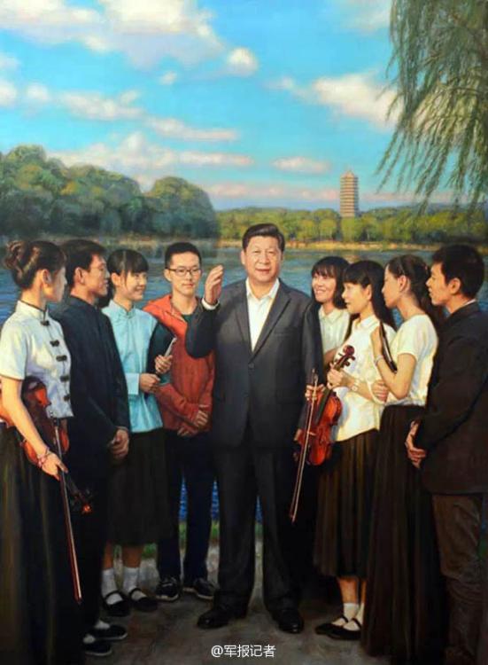 Oil paintings depict Chinese president's endeavors