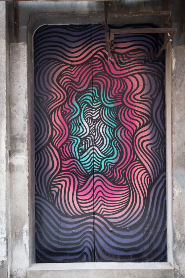 Graffiti on dismantled Shanghai Shikumen buildings