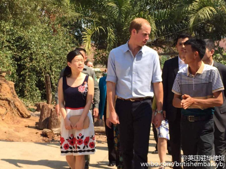 Prince William visits Asian elephant park