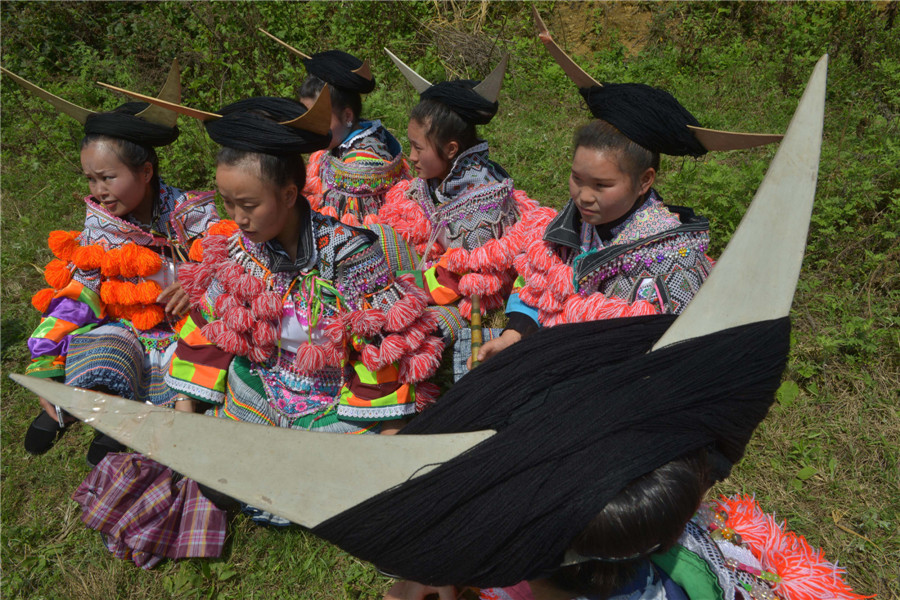 Ethnic Miao people celebrate Festival of King Bamboo in Guizhou