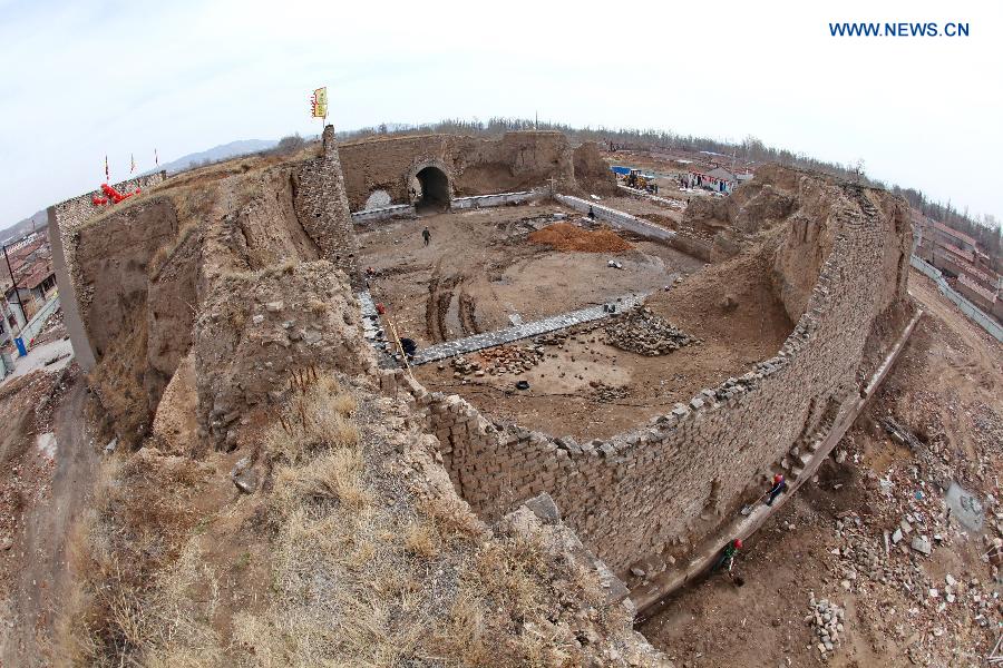 Military castle of Ming Dynasty under restoration