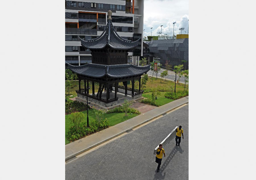 Traditional Chinese structures to to meet public in Singapore university