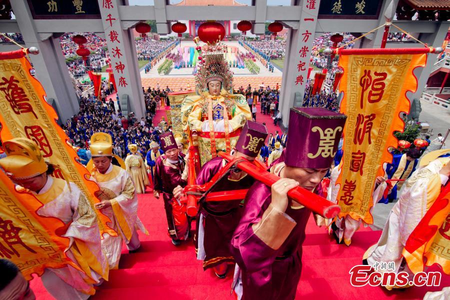 Ceremony held to mark 1,055th birthday of goddess of the sea