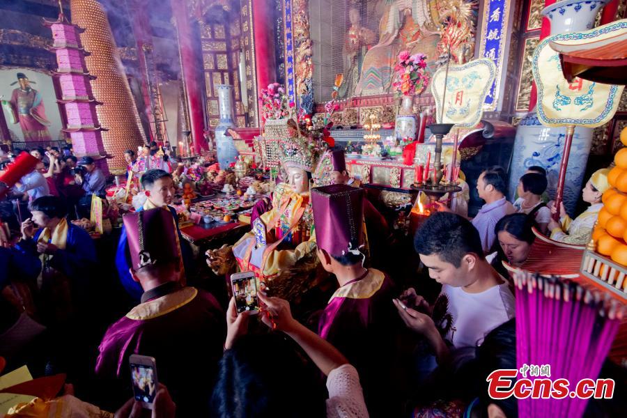 Ceremony held to mark 1,055th birthday of goddess of the sea