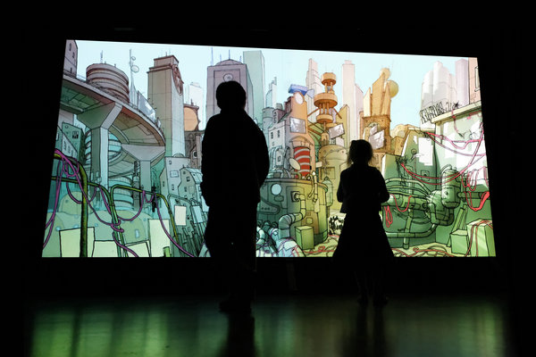 Interactive art brings viewers into sci-fi city
