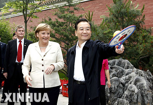 Merkel's lighthearted moments in China