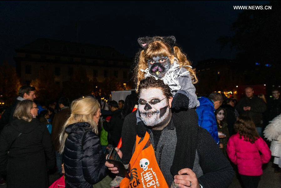 Halloween parade held in Stockholm[2]- Chinad