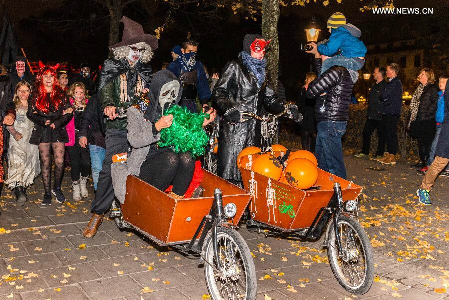 Halloween parade held in Stockholm