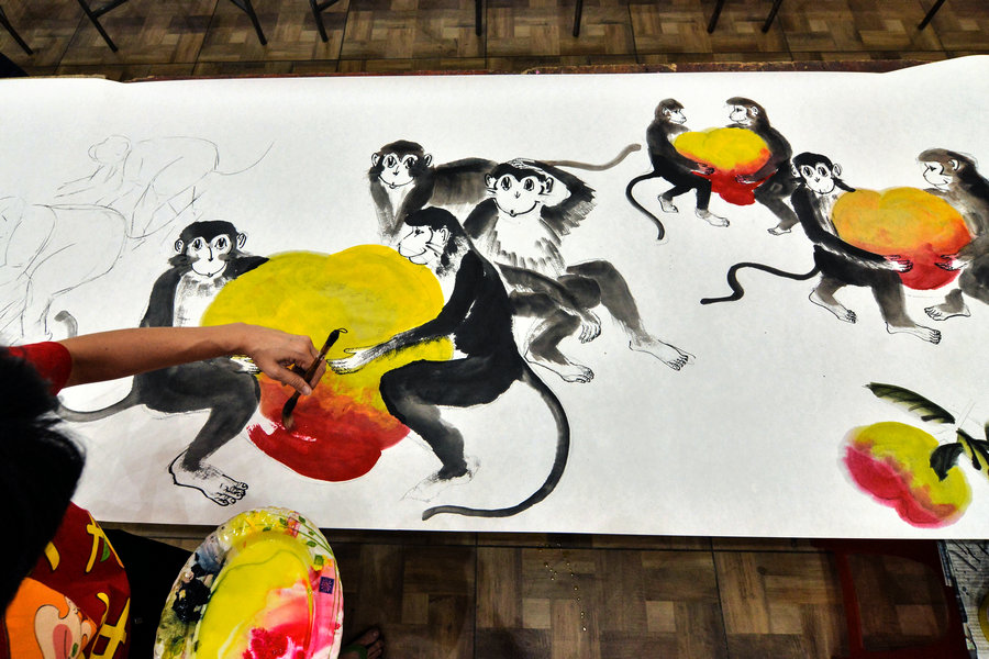 Paintings created in Malaysia to welcome Chinese New Year