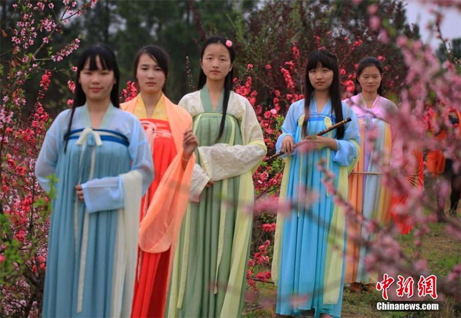 Hanfu show on 'Girl's Day' in C China