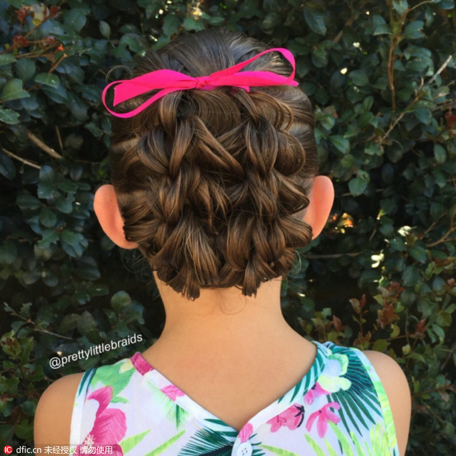 Fancy hair braids on little girl amaze social media