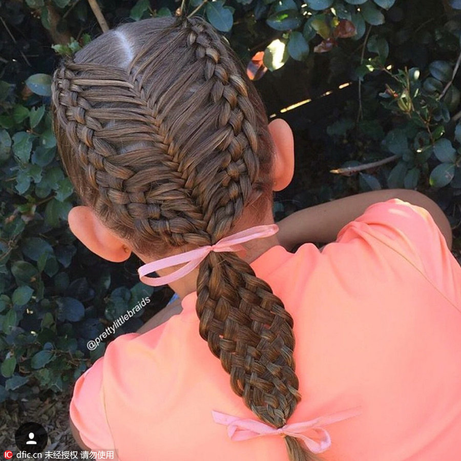 Fancy hair braids on little girl amaze social media