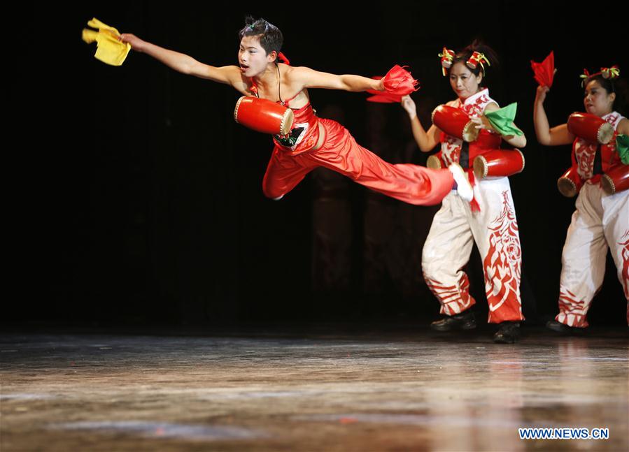 Drum and gong tournament held in China's Shanxi