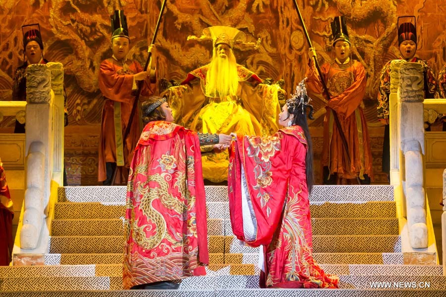 China's national opera house rehearses 'Turandot' in Hungary