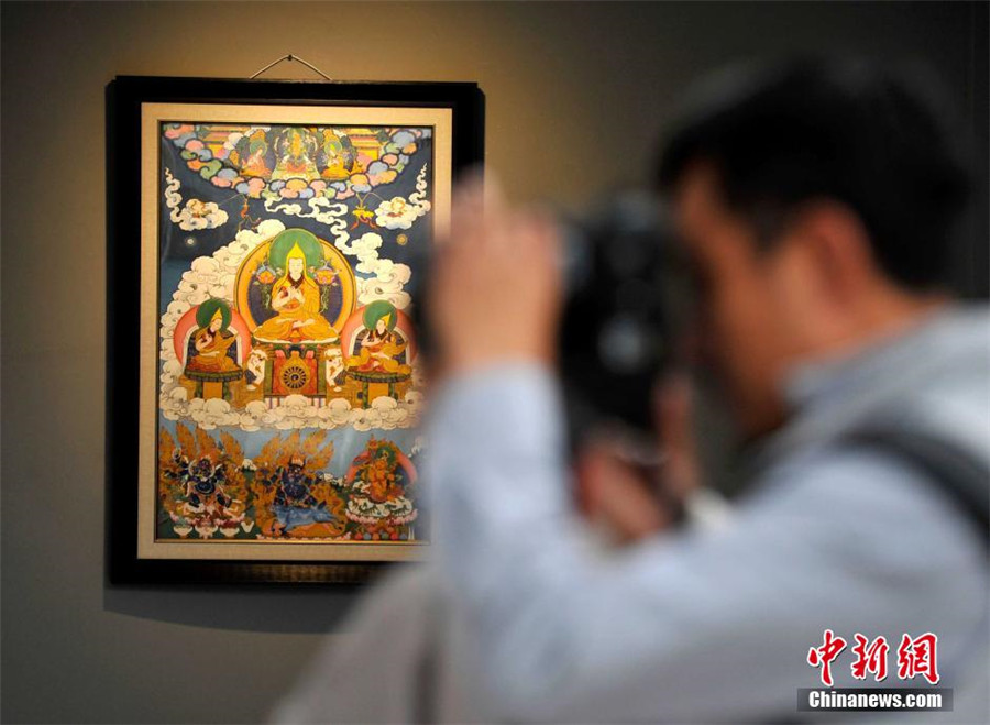 Exhibition of Tibetan Thangka painting held in Lhasa
