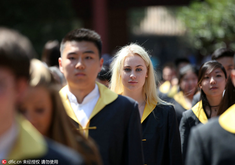 Graduation ceremony in Confucius Temple