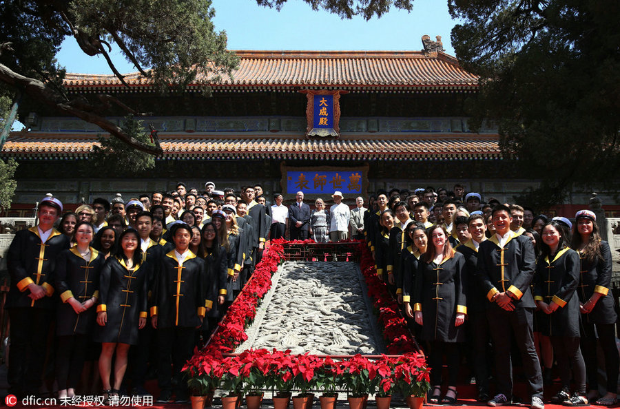 Graduation ceremony in Confucius Temple