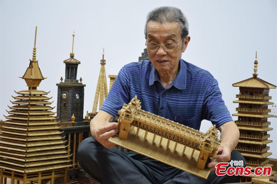 75-year-old builds new world with chopsticks and toothpicks