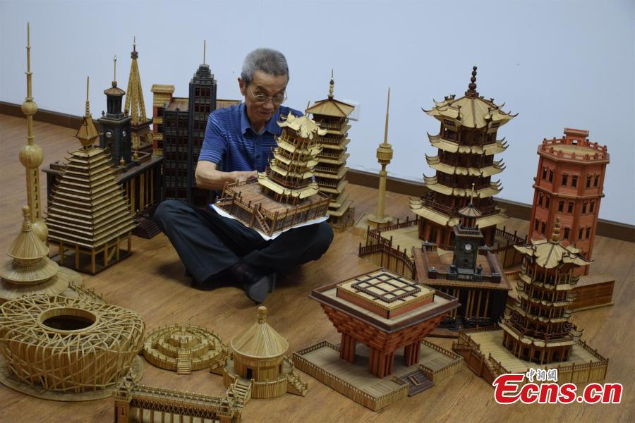75-year-old builds new world with chopsticks and toothpicks