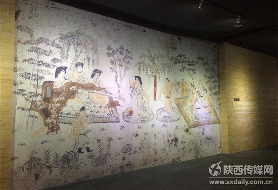 Restored Tang Dynasty frescoes on display in Shaanxi