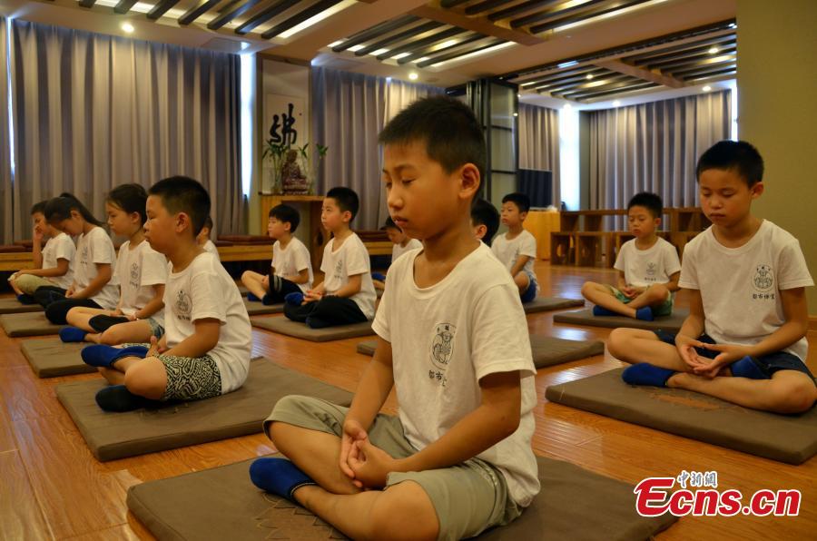 Children receive Zen Buddhism training