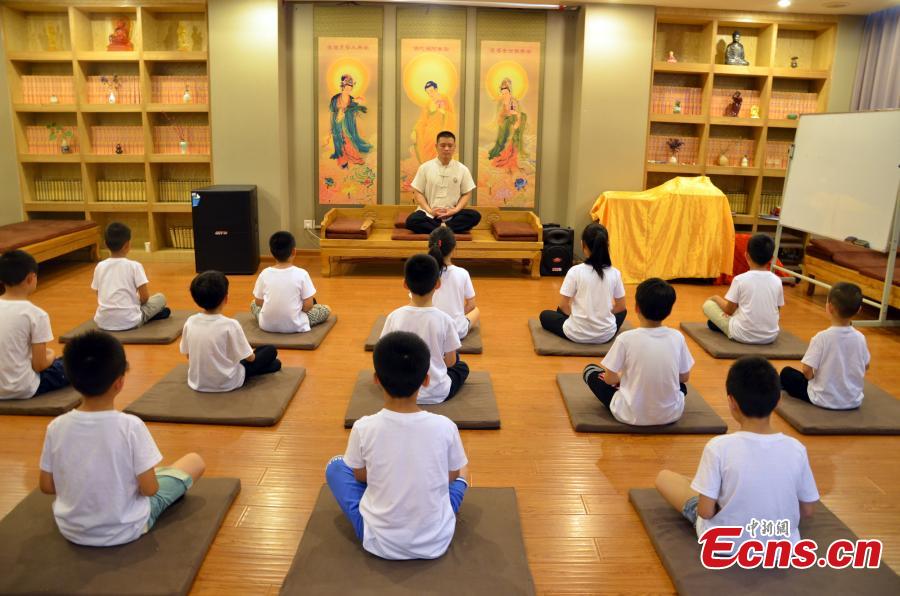 Children receive Zen Buddhism training