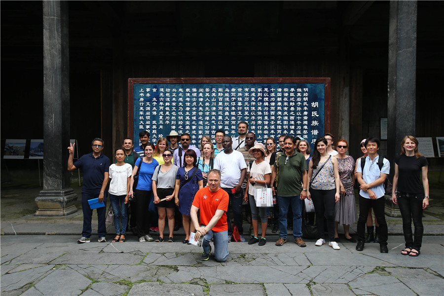 sinologists visit historical sites in anhui