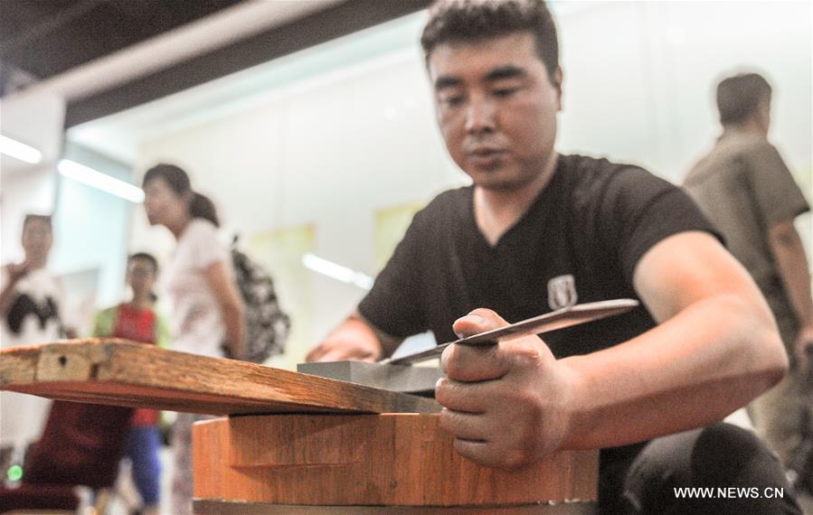 Traditional antique weapons exhibited in NE China