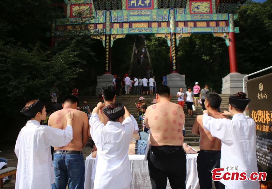 Free cupping therapy at Taoist mountain