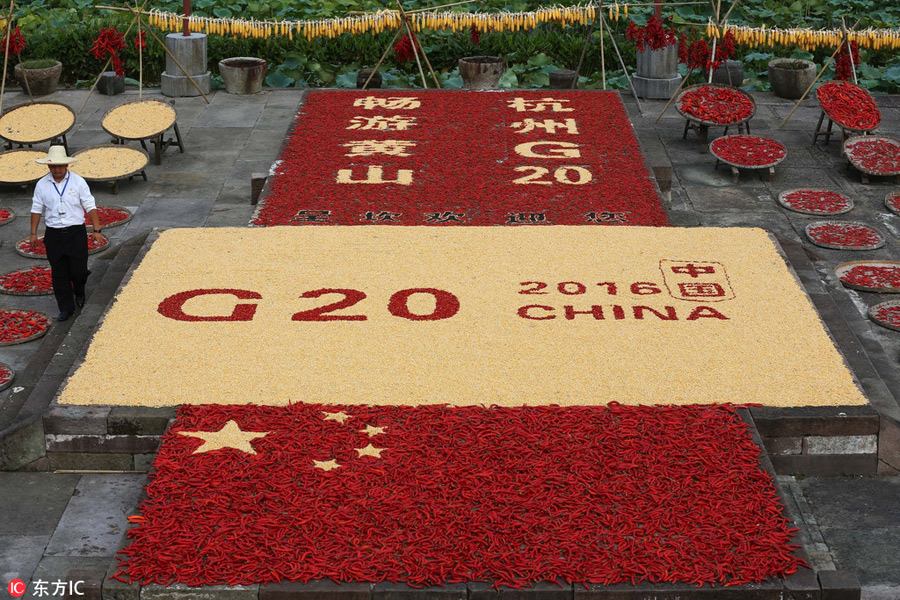 Artistic G20 logos welcome Hangzhou summit