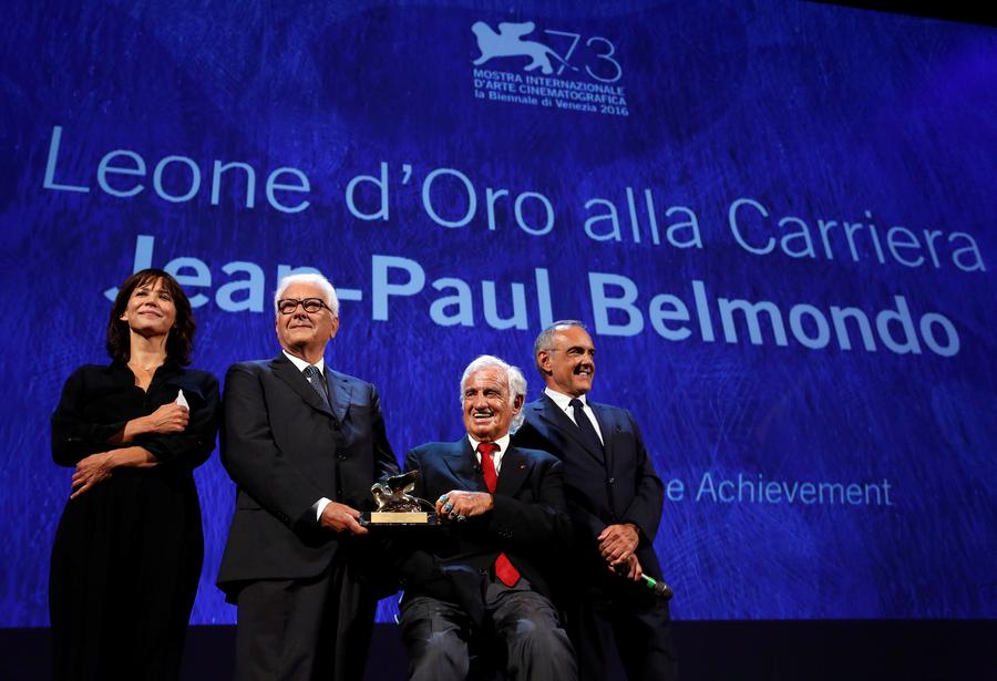 Actor Jean-Paul Belmondo receives Golden Lion award for lifetime achievement