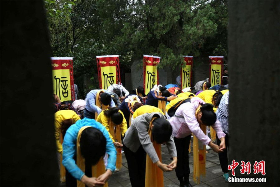 Ceremony marks birth anniversary of Confucius in Henan