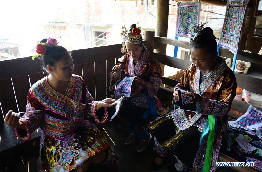 Handicraft of Miao people preserved well in S China
