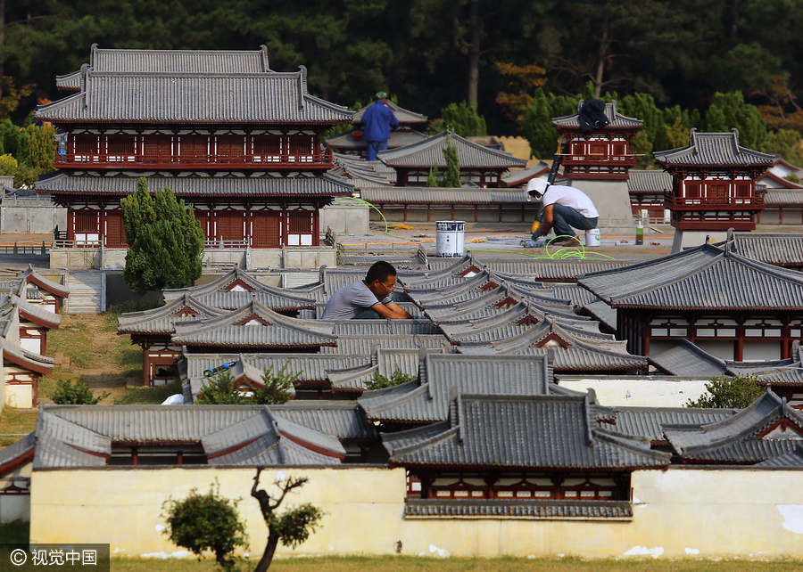 Miniature replica of Daming Palace shows Tang Dynasty's craftsmanship